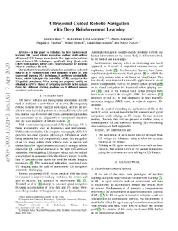 Ultrasound-Guided Robotic Navigation with Deep Reinforcement Learning