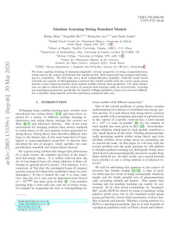 Machine Learning String Standard Models