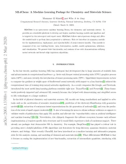 ML4Chem: A Machine Learning Package for Chemistry and Materials Science