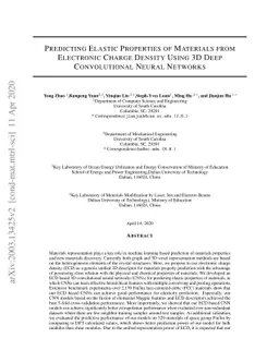 Predicting Elastic Properties of Materials from Electronic Charge
  Density Using 3D Deep Convolutional Neural Networks