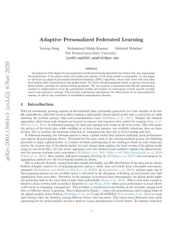 Adaptive Personalized Federated Learning