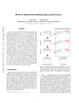 RPM-Net: Robust Point Matching using Learned Features