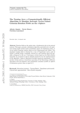 The Turning Arcs: a Computationally Efficient Algorithm to Simulate
  Isotropic Vector-Valued Gaussian Random Fields on the $d$-Sphere
