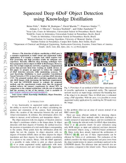 Squeezed Deep 6DoF Object Detection Using Knowledge Distillation
