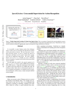 Speech2Action: Cross-modal Supervision for Action Recognition