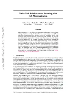 Multi-Task Reinforcement Learning with Soft Modularization