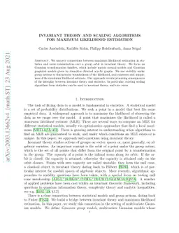 Invariant theory and scaling algorithms for maximum likelihood
  estimation