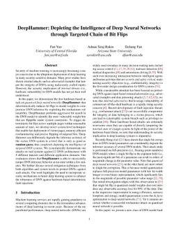 DeepHammer: Depleting the Intelligence of Deep Neural Networks through
  Targeted Chain of Bit Flips