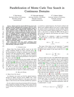 Parallelization of Monte Carlo Tree Search in Continuous Domains