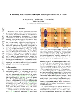 Combining detection and tracking for human pose estimation in videos