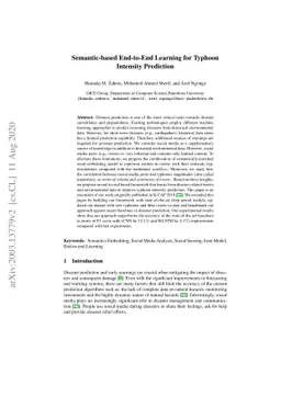 Semantic-based End-to-End Learning for Typhoon Intensity Prediction