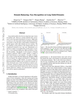 Domain Balancing: Face Recognition on Long-Tailed Domains
