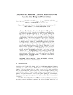 Anytime and Efficient Coalition Formation with Spatial and Temporal
  Constraints