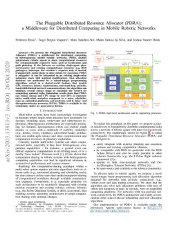 The Pluggable Distributed Resource Allocator (PDRA): a Middleware for
  Distributed Computing in Mobile Robotic Networks
