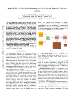 NukeBERT: A Pre-trained language model for Low Resource Nuclear Domain