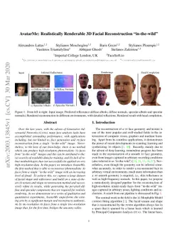 AvatarMe: Realistically Renderable 3D Facial Reconstruction
  "in-the-wild"