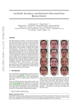 ActGAN: Flexible and Efficient One-shot Face Reenactment