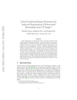 Lesion Conditional Image Generation for Improved Segmentation of
  Intracranial Hemorrhage from CT Images