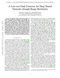 A Low-cost Fault Corrector for Deep Neural Networks through Range
  Restriction