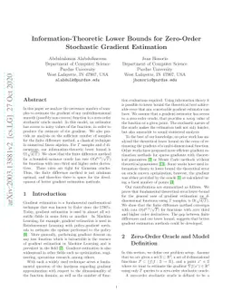 Information-Theoretic Lower Bounds for Zero-Order Stochastic Gradient
  Estimation