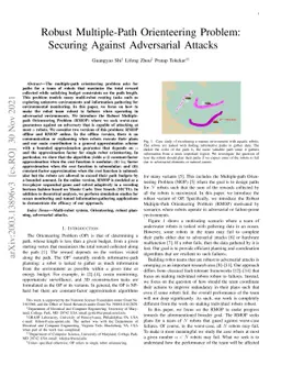 Robust Multiple-Path Orienteering Problem: Securing Against Adversarial
  Attacks