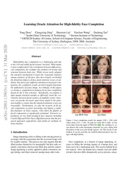 Learning Oracle Attention for High-fidelity Face Completion