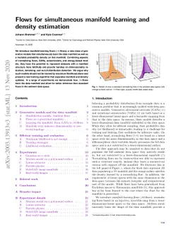 Flows for simultaneous manifold learning and density estimation