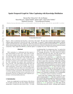 Spatio-Temporal Graph for Video Captioning with Knowledge Distillation
