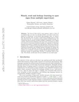 Watch, read and lookup: learning to spot signs from multiple supervisors