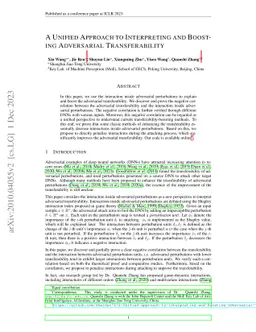 A Unified Approach to Interpreting and Boosting Adversarial
  Transferability