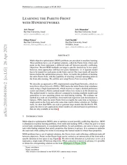 Learning the Pareto Front with Hypernetworks
