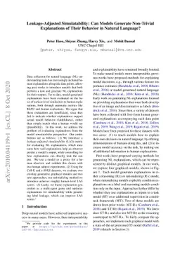 Leakage-Adjusted Simulatability: Can Models Generate Non-Trivial
  Explanations of Their Behavior in Natural Language?