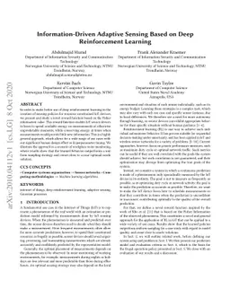 Information-Driven Adaptive Sensing Based on Deep Reinforcement Learning