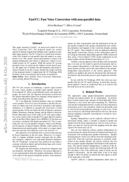 FastVC: Fast Voice Conversion with non-parallel data