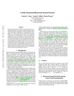 A Fully Tensorized Recurrent Neural Network