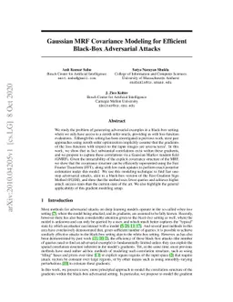 Gaussian MRF Covariance Modeling for Efficient Black-Box Adversarial
  Attacks