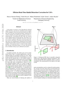 Efficient Real-Time Radial Distortion Correction for UAVs