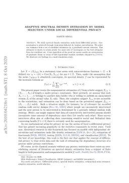 Adaptive spectral density estimation by model selection under local
  differential privacy