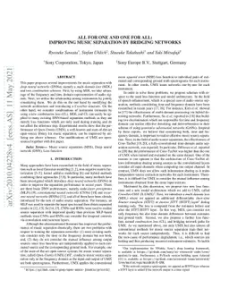 All for One and One for All: Improving Music Separation by Bridging
  Networks