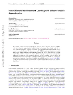 Nonstationary Reinforcement Learning with Linear Function Approximation