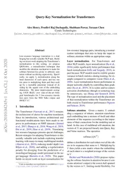 Query-Key Normalization for Transformers