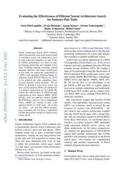 Evaluating the Effectiveness of Efficient Neural Architecture Search for
  Sentence-Pair Tasks