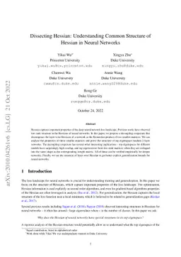 Dissecting Hessian: Understanding Common Structure of Hessian in Neural
  Networks