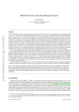 RBF-HS: Recursive Best-First Hitting Set Search