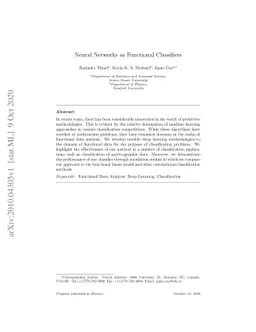 Neural Networks as Functional Classifiers
