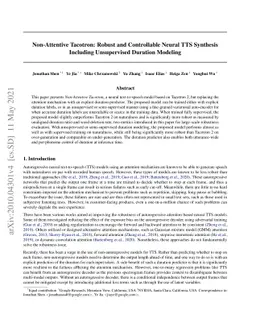 Non-Attentive Tacotron: Robust and Controllable Neural TTS Synthesis
  Including Unsupervised Duration Modeling