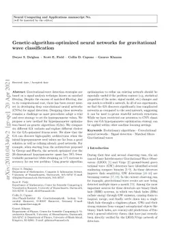 Genetic-algorithm-optimized neural networks for gravitational wave
  classification