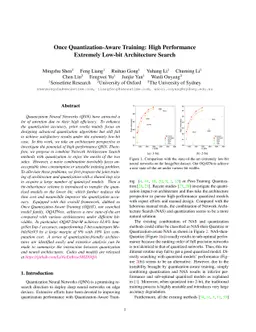 Once Quantization-Aware Training: High Performance Extremely Low-bit
  Architecture Search