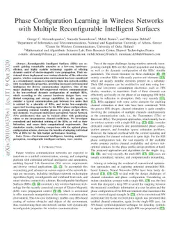 Phase Configuration Learning in Wireless Networks with Multiple
  Reconfigurable Intelligent Surfaces