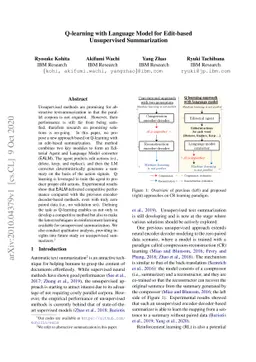 Q-learning with Language Model for Edit-based Unsupervised Summarization
